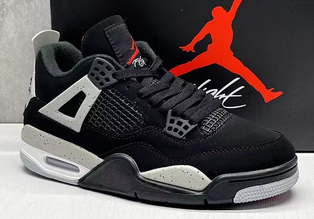 Women Air Jordan 4 Cement Black Cement - Click Image to Close